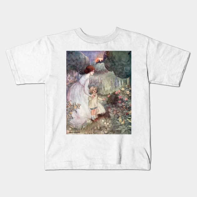 Child and Mother by Anne Anderson Kids T-Shirt by vintage-art